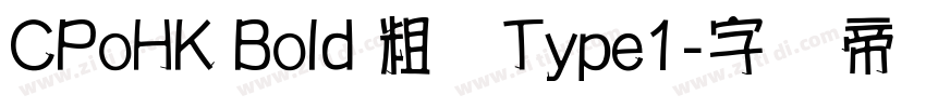 CPoHK Bold 粗体Type1字体转换